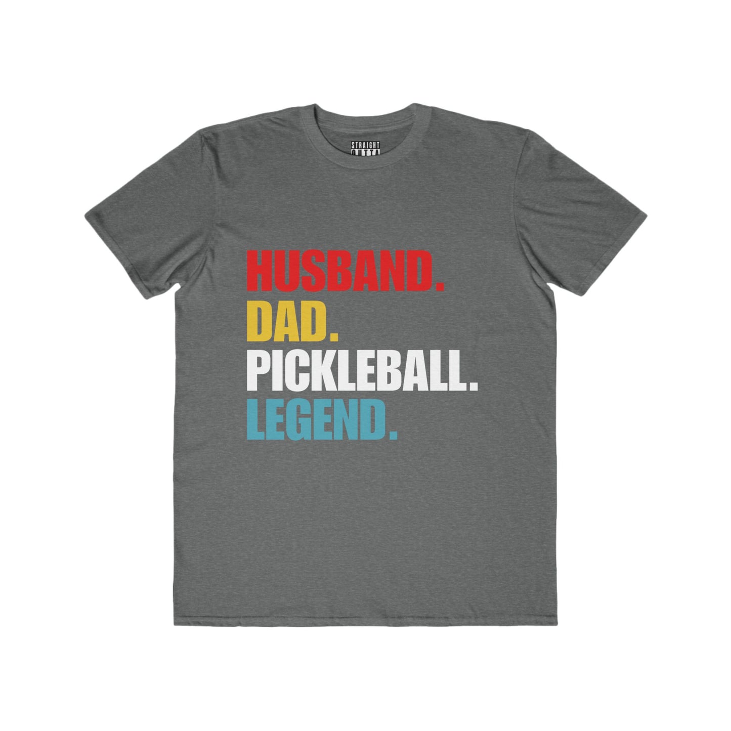 "Husband.  Dad.  Pickleball Legend" Pickleball Men's Fashion Tee – Super Soft, Lightweight, Athletic Fit