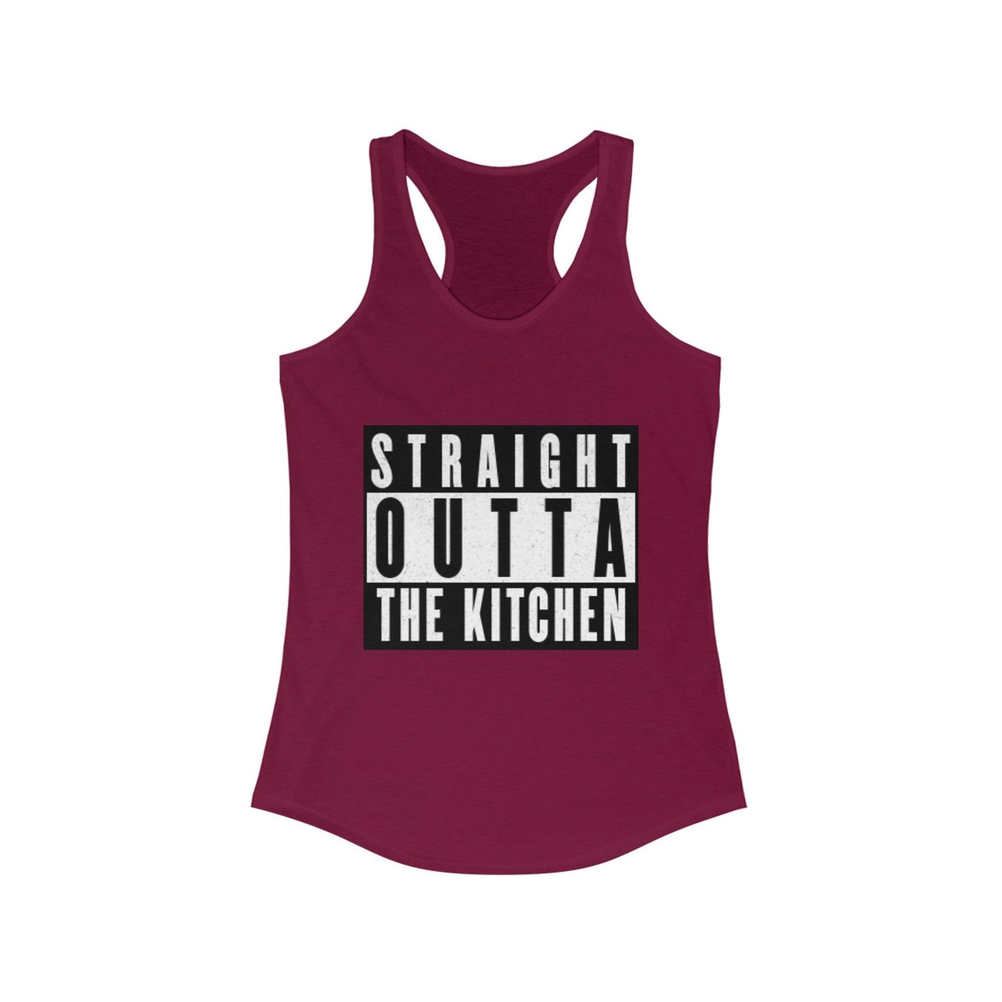 "Straight Outta The Kitchen" Women's Ideal Racerback Pickleball Tank | Lightweight for Active Pickleball Lifestyle | 6 Sizes, 17 Colors