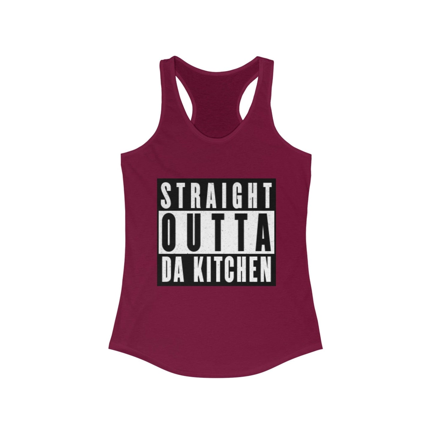 "Straight Outta Da Kitchen" Women's Ideal Racerback Pickleball Tank | Lightweight for Active Pickleball Lifestyle | 6 Sizes, 17 Colors