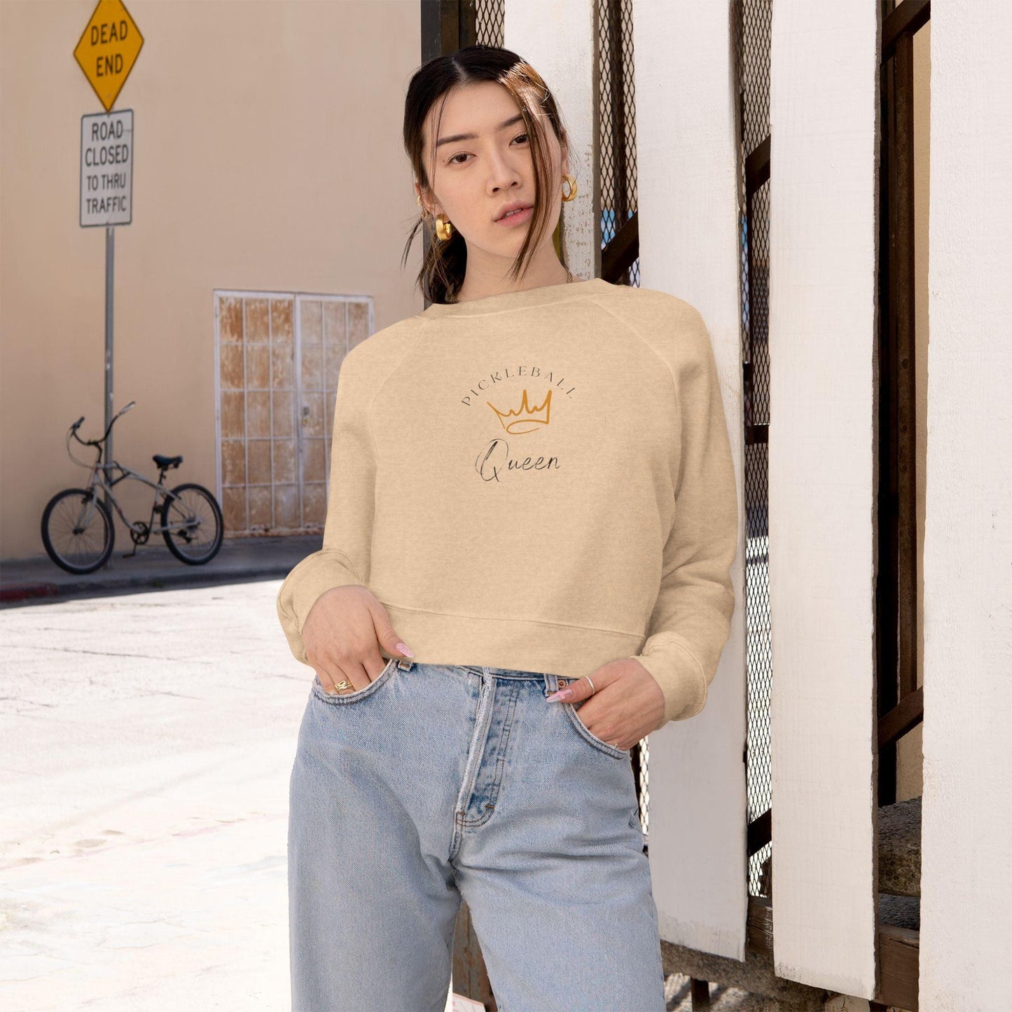 "Pickleball Queen" Women's Cropped Sweatshirt | 2 Colors