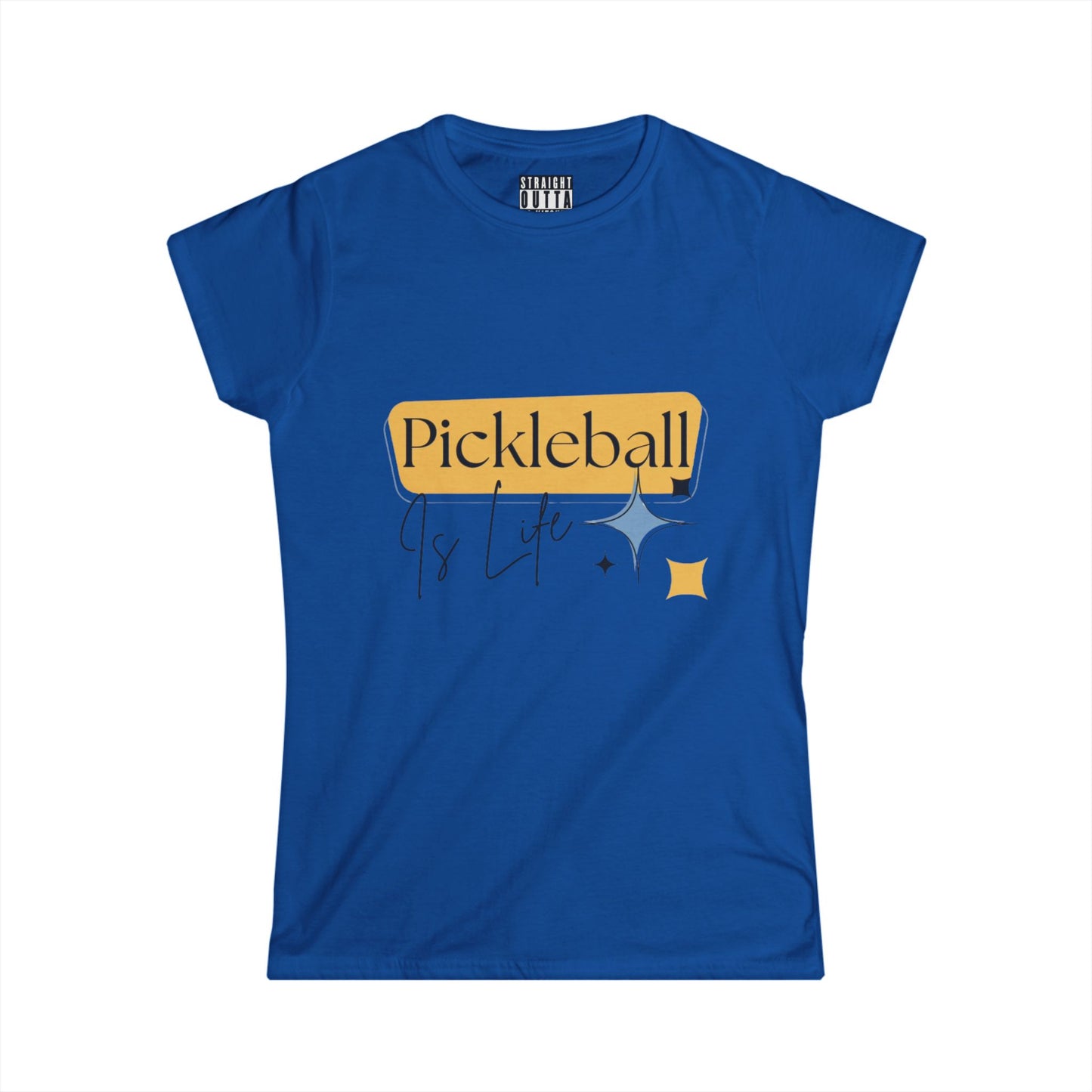 "Pickleball is Life" Women's Softstyle T-Shirt – Premium Cotton, 15 Colors, S-XXL