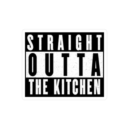 "Straight Outta The Kitchen" Pickleball Kiss-Cut Decal | Durable Vinyl Decal for Paddles, Bottles, Laptops, Cars | Available in 4 Sizes | Indoor/Outdoor Use
