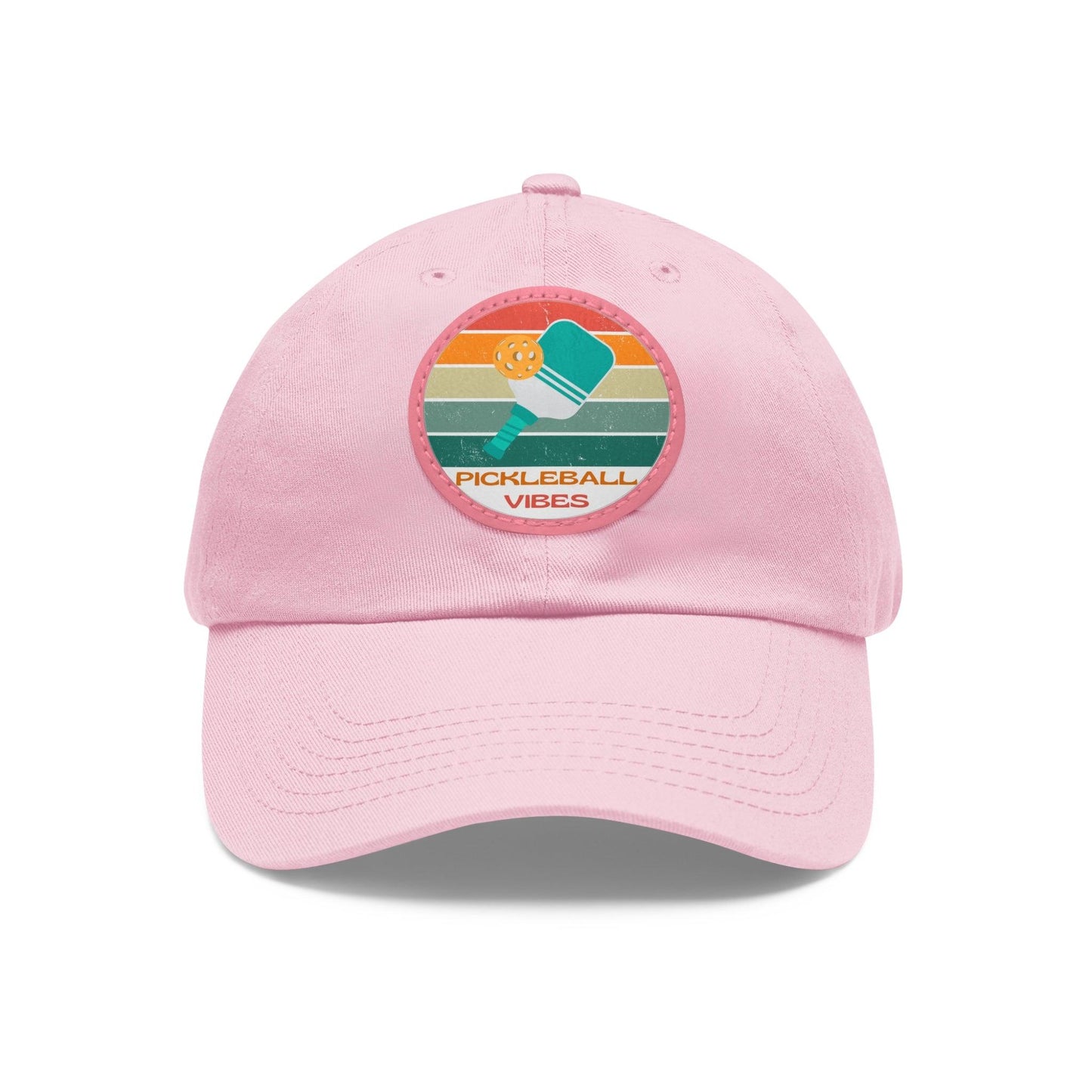 "Pickleball Vibes" Pickleball Dad Hat with Round Leather Patch
