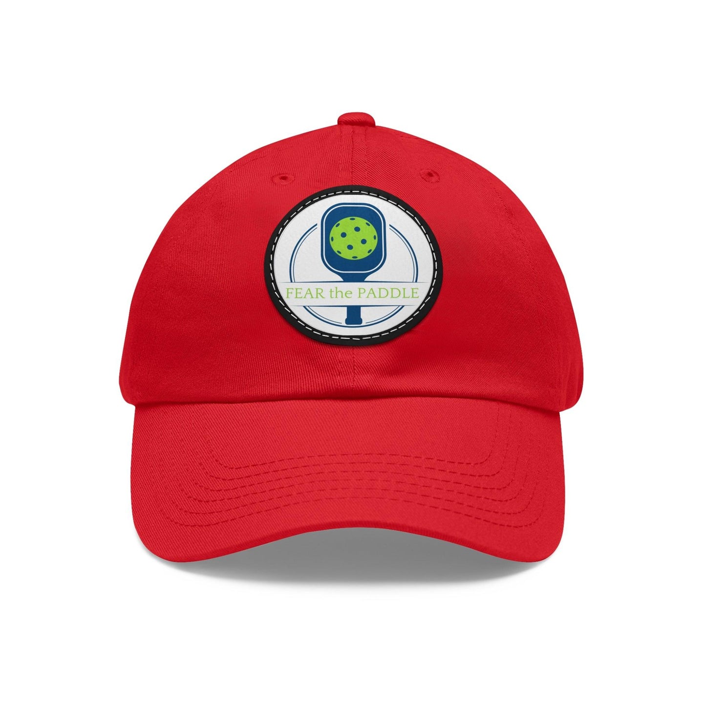 "Fear the Paddle" Pickleball Dad Hat with Round Leather Patch