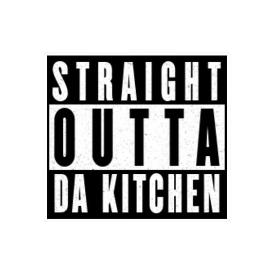 "Straight Outta Da Kitchen" Pickleball Kiss-Cut Decal | Durable Vinyl Decal for Paddles, Bottles, Laptops, Cars | Available in 4 Sizes | Indoor/Outdoor Use