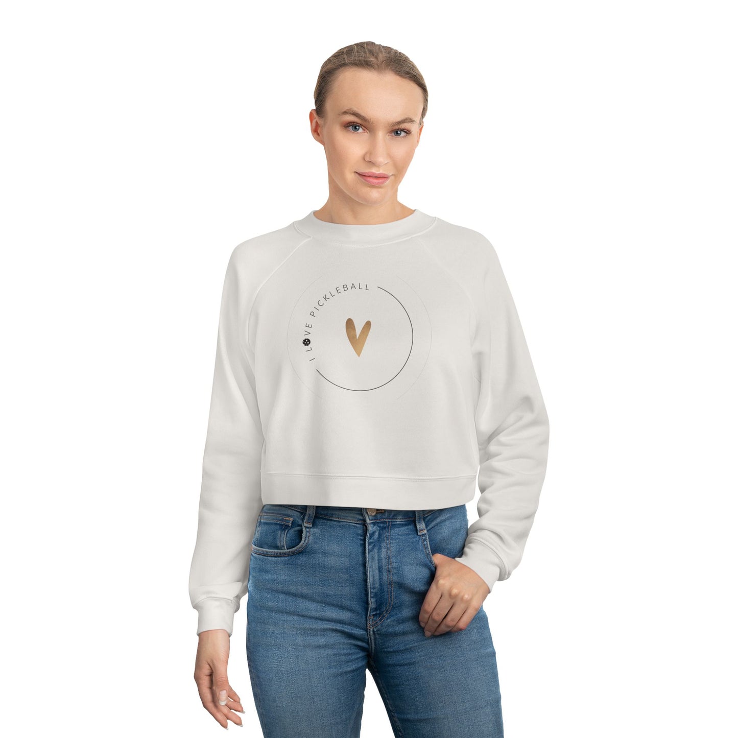 "I Love Pickleball" Women's Cropped Sweatshirt | 2 Colors