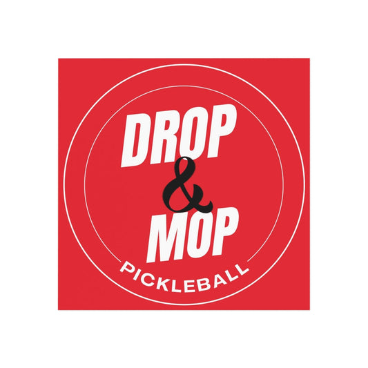 "Drop & Mop" Square Pickleball Magnets, Indoor\Outdoor, 2 Sizes