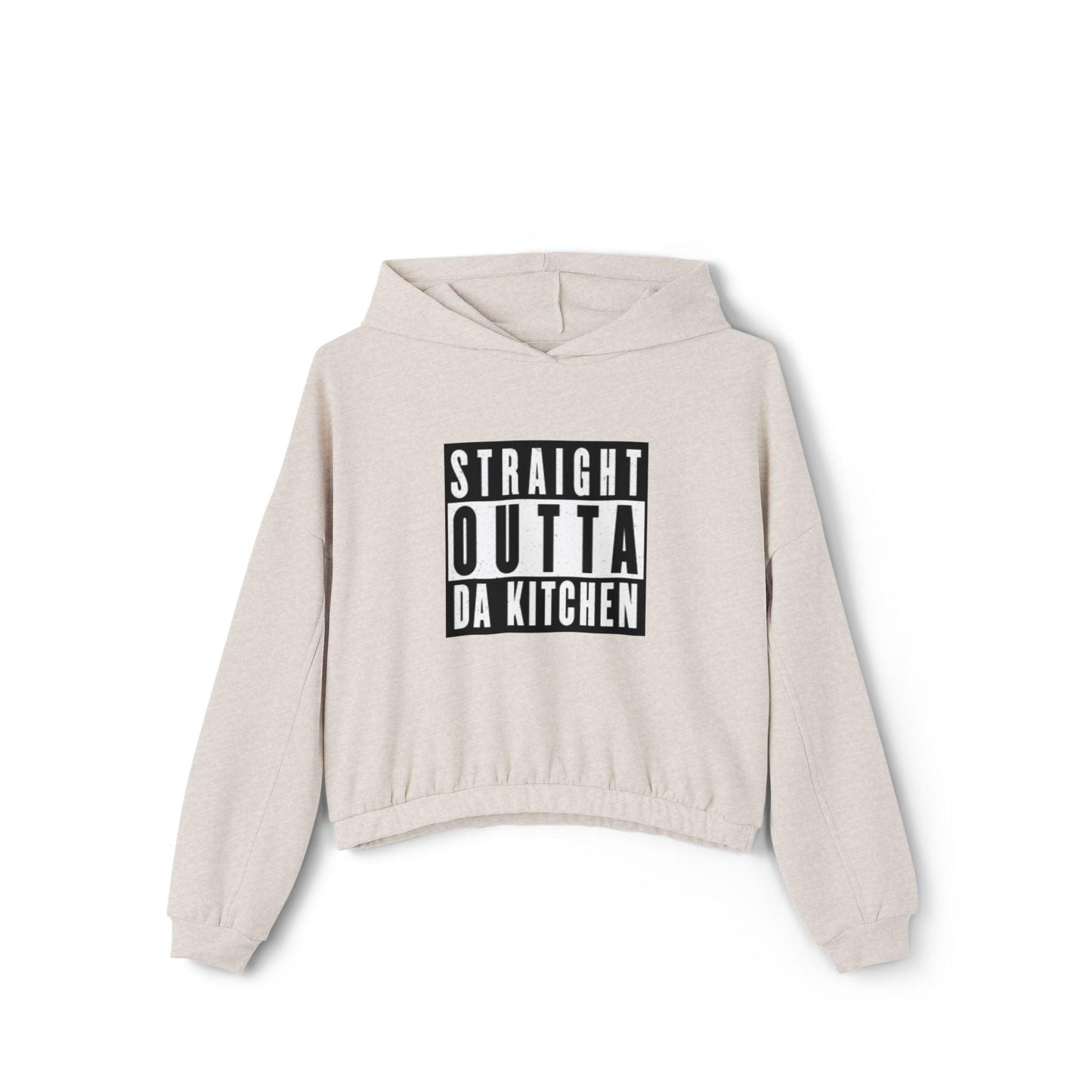 "Straight Outta Da Kitchen" Women's Cinched Bottom Pickleball Hoodie | Mid-Length, Oversized, Cozy | 4 Sizes, 4 Colors