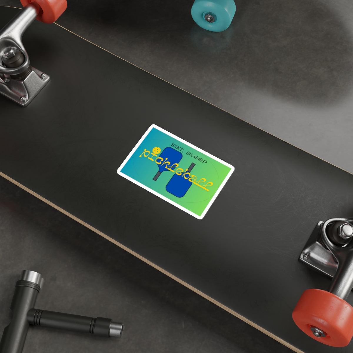 "Eat. Sleep.  Pickleball!" Die-Cut Pickleball Stickers - Durable Vinyl for Indoor & Outdoor Use - 5 Sizes Available