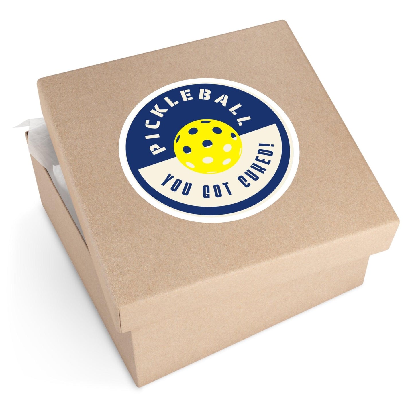 "Pickleball - You Got Cuked!" Round Pickleball Stickers - Durable Vinyl for Indoor & Outdoor Use - 5 Sizes Available