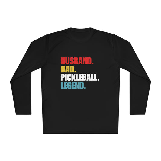 "Husband. Dad. Pickleball Legend" Long Sleeve Tee | 15 Colors