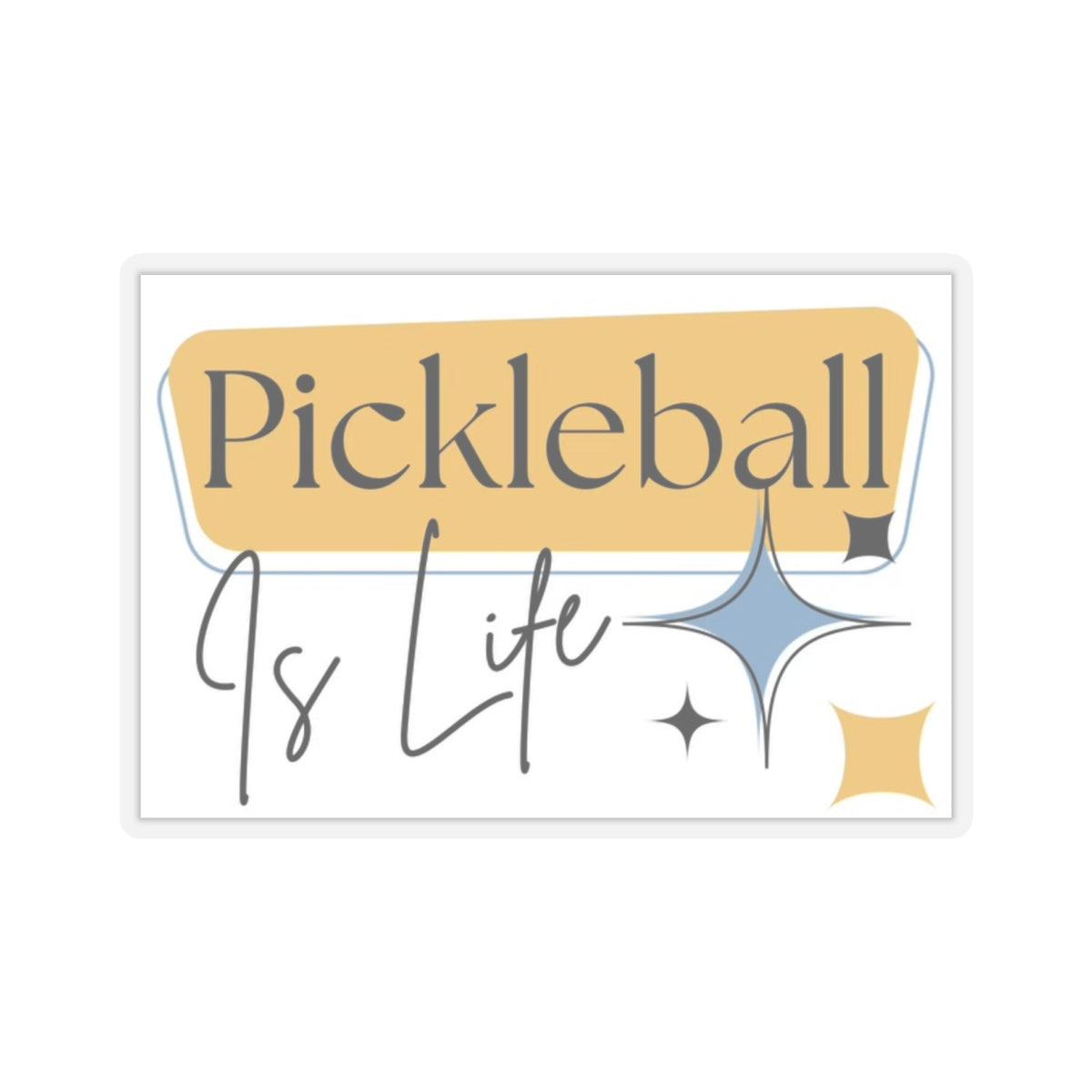 "Pickleball is Life" Kiss-Cut Vinyl Stickers – Perfect for Water Bottles, Laptops & More | 4 Sizes Available
