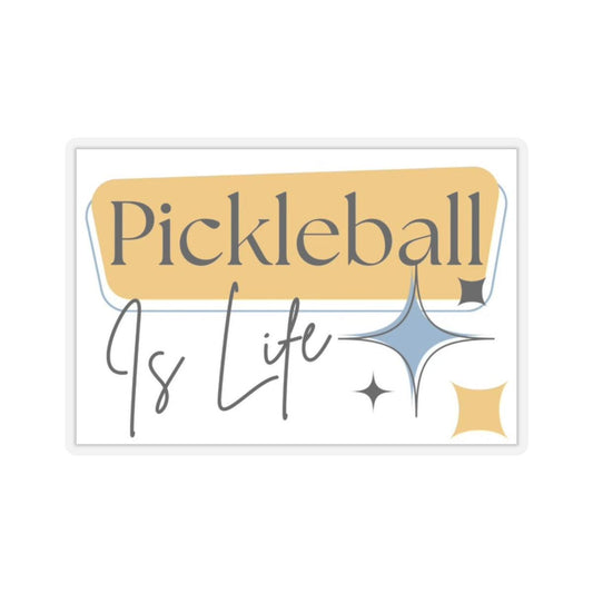 "Pickleball is Life" Kiss-Cut Vinyl Stickers – Perfect for Water Bottles, Laptops & More | 4 Sizes Available