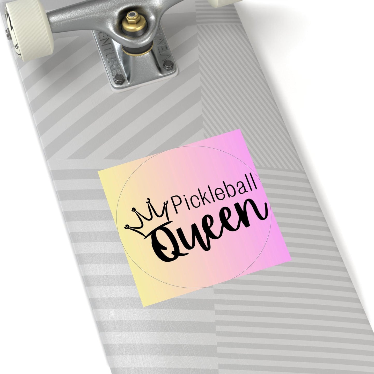 "Pickleball Queen" Square Pickleball Stickers, Indoor\Outdoor, 5 Sizes
