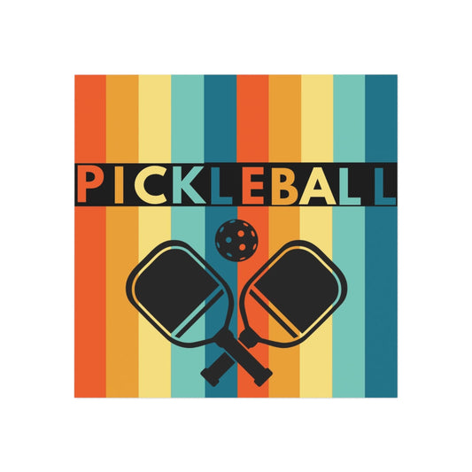 "Pickleball" Square Pickleball Magnets, Indoor\Outdoor, 2 Sizes