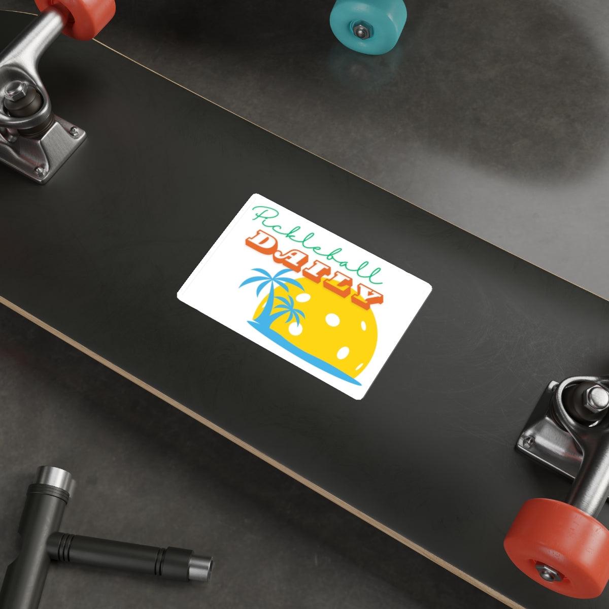 "Pickleball Daily" Die-Cut Pickleball Stickers - Durable Vinyl for Indoor & Outdoor Use - 5 Sizes Available