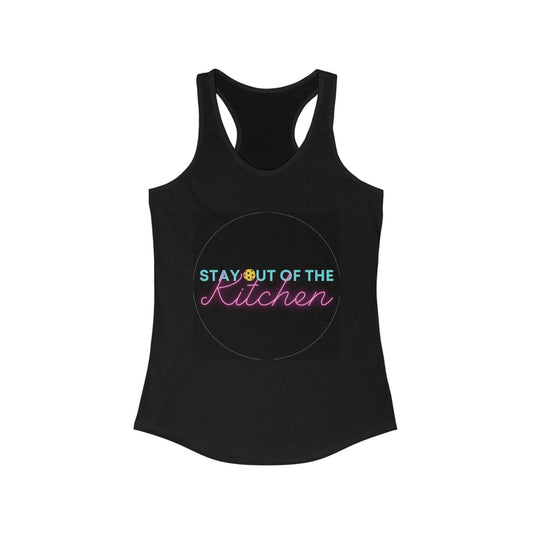 "Stay Out of The Kitchen" Women's Ideal Racerback Pickleball Tank | Lightweight for Active Pickleball Lifestyle | 6 Sizes, 17 Colors