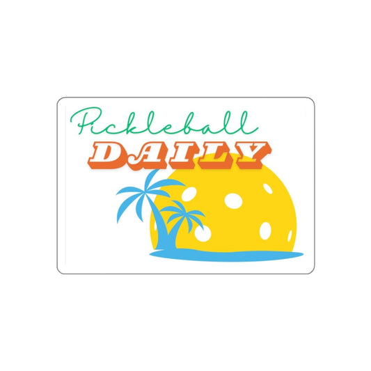 "Pickleball Daily" Die-Cut Pickleball Stickers - Durable Vinyl for Indoor & Outdoor Use - 5 Sizes Available
