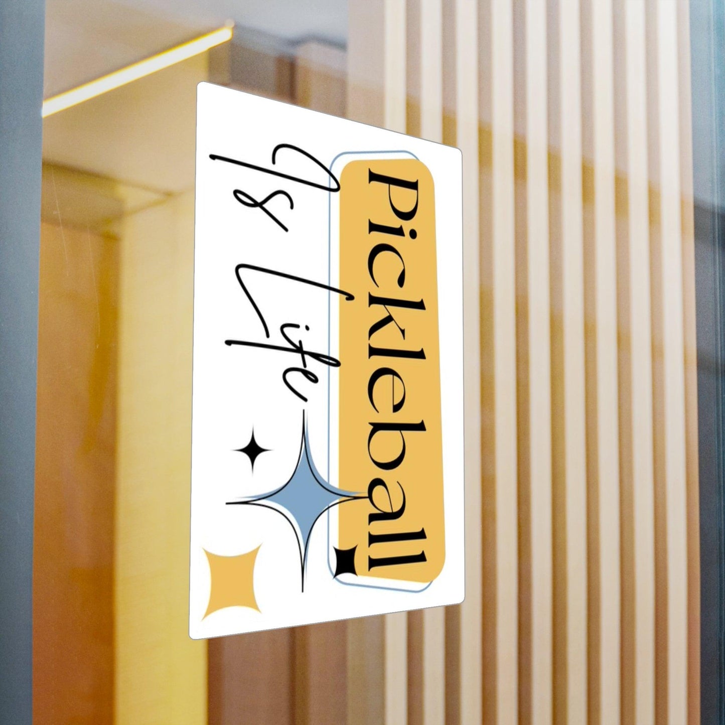 "Pickleball is Life" Kiss-Cut Vinyl Stickers | 4 Sizes | Water & UV Resistant | Removable Adhesive