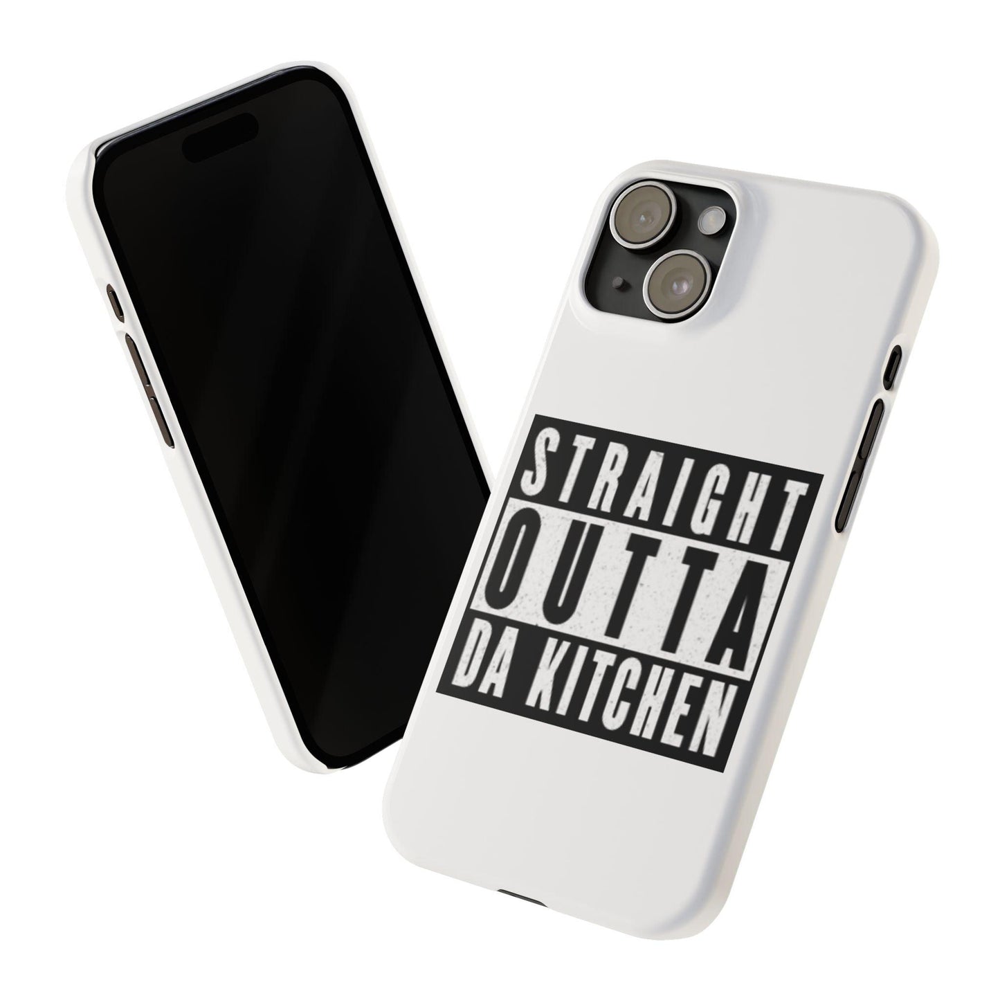 "Straight Outta Da Kitchen" Pickleball Slim Phone Case | White | Fits iPhone 15 and iPhone 14 Models