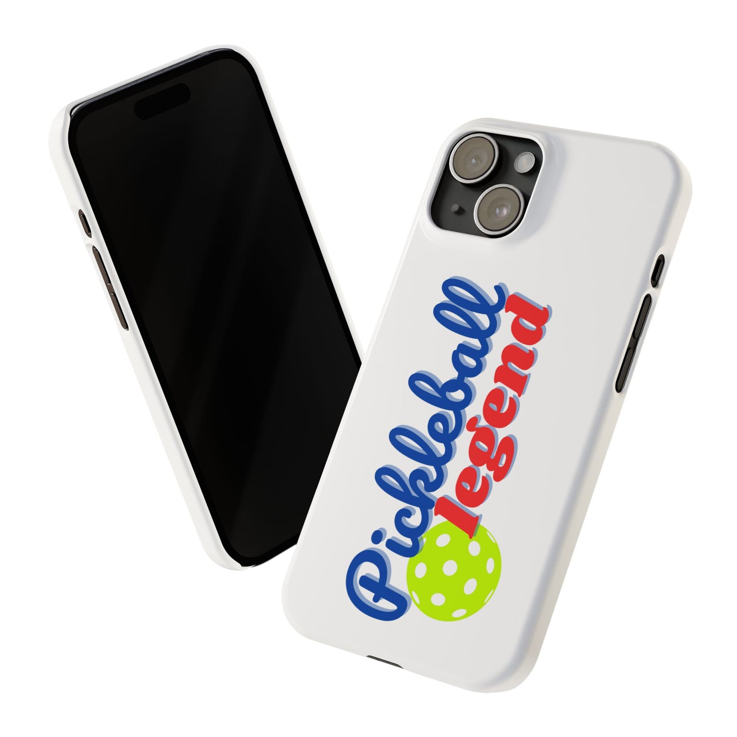 "Pickleball Legend" Slim Phone Case | White | Fits iPhone 15 and iPhone 14 Models