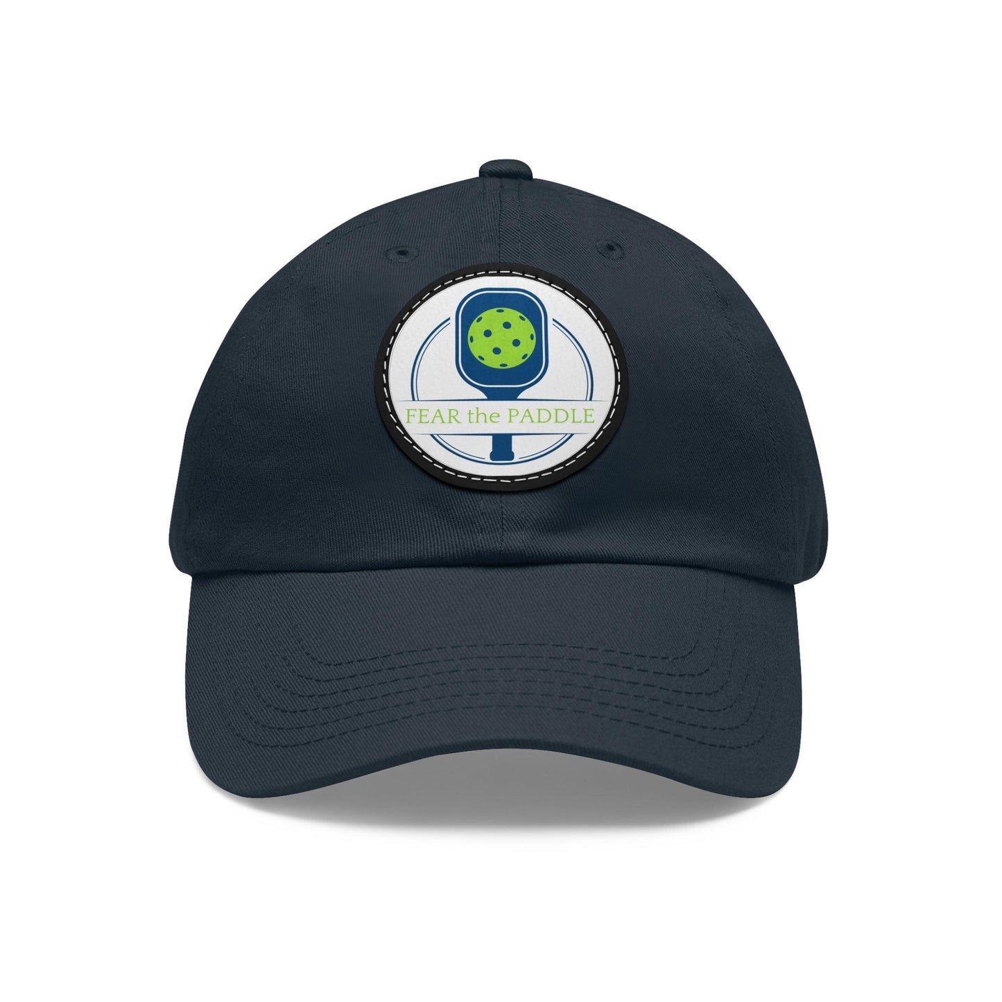 "Fear the Paddle" Pickleball Dad Hat with Round Leather Patch