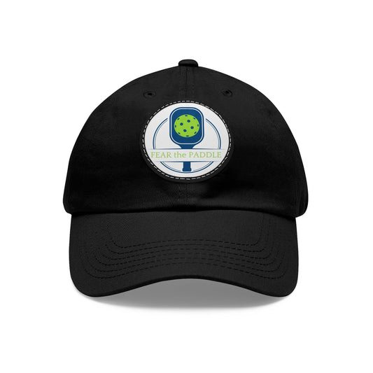 "Fear the Paddle" Pickleball Dad Hat with Round Leather Patch