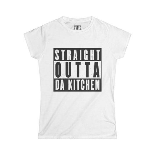 "Straight Outta Da Kitchen" Pickleball Women's Softstyle Tee – Super Soft, Lightweight, Athletic Fit
