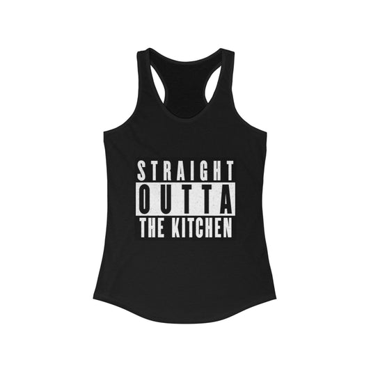 "Straight Outta The Kitchen" Women's Ideal Racerback Pickleball Tank | Lightweight for Active Pickleball Lifestyle | 6 Sizes, 17 Colors