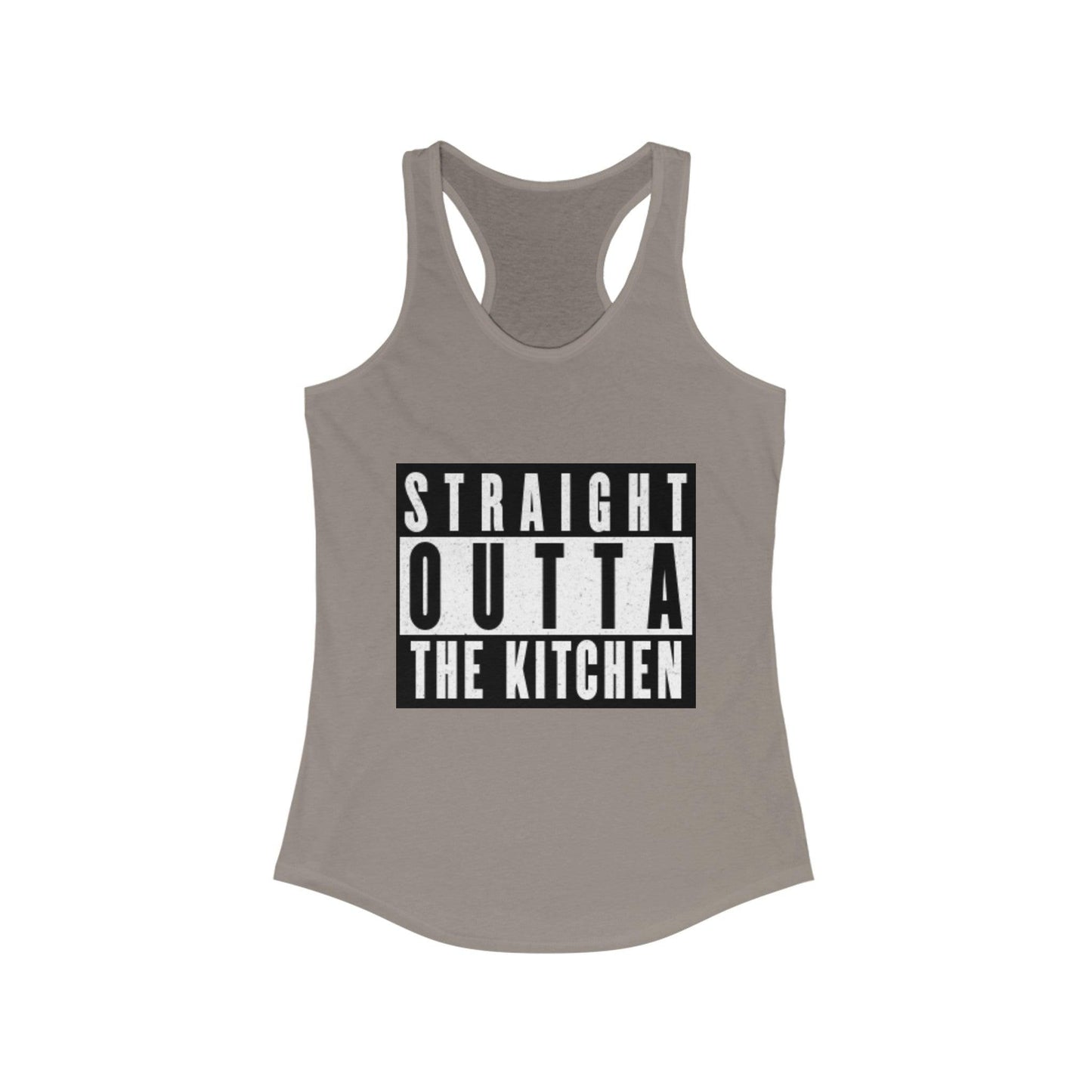 "Straight Outta The Kitchen" Women's Ideal Racerback Pickleball Tank | Lightweight for Active Pickleball Lifestyle | 6 Sizes, 17 Colors