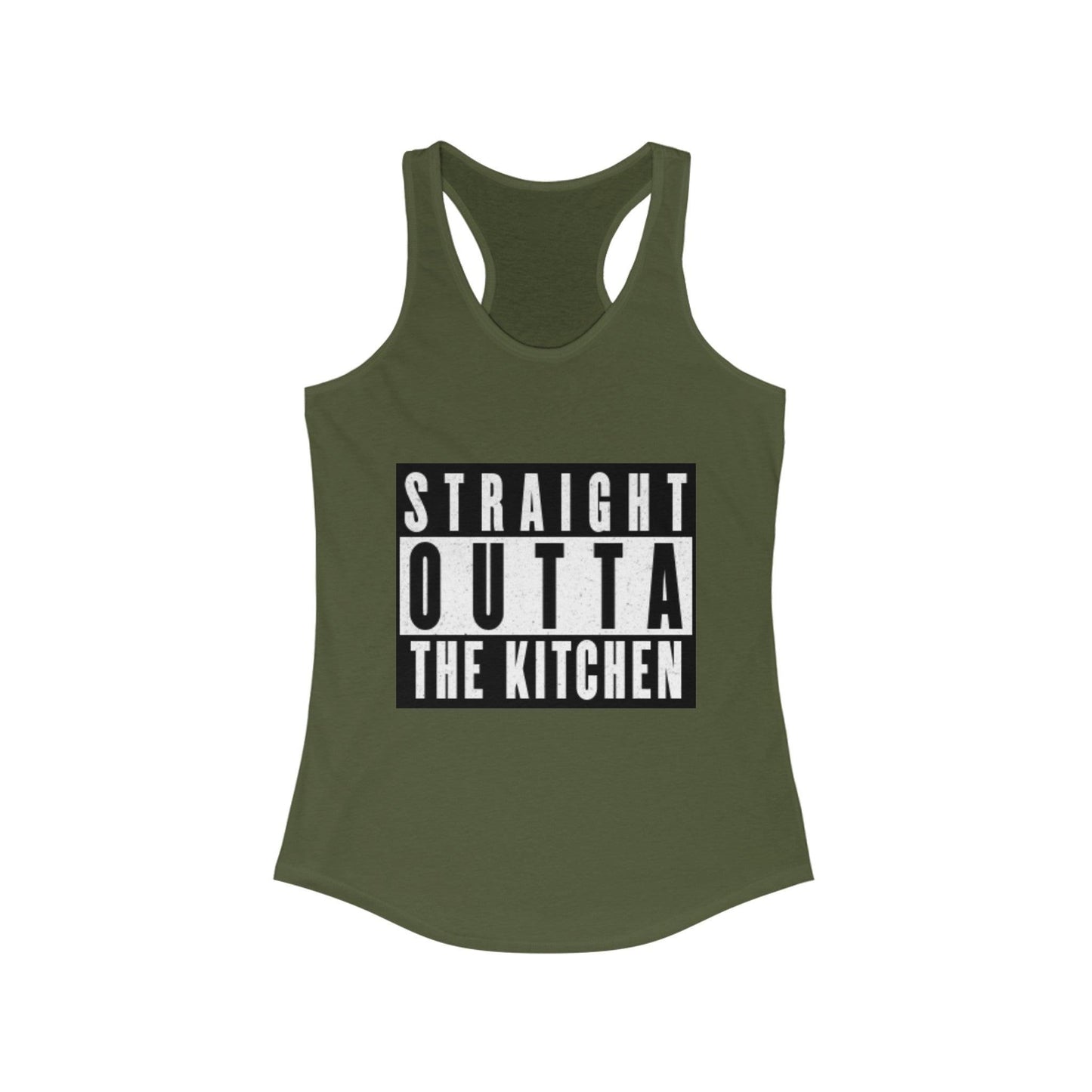 "Straight Outta The Kitchen" Women's Ideal Racerback Pickleball Tank | Lightweight for Active Pickleball Lifestyle | 6 Sizes, 17 Colors