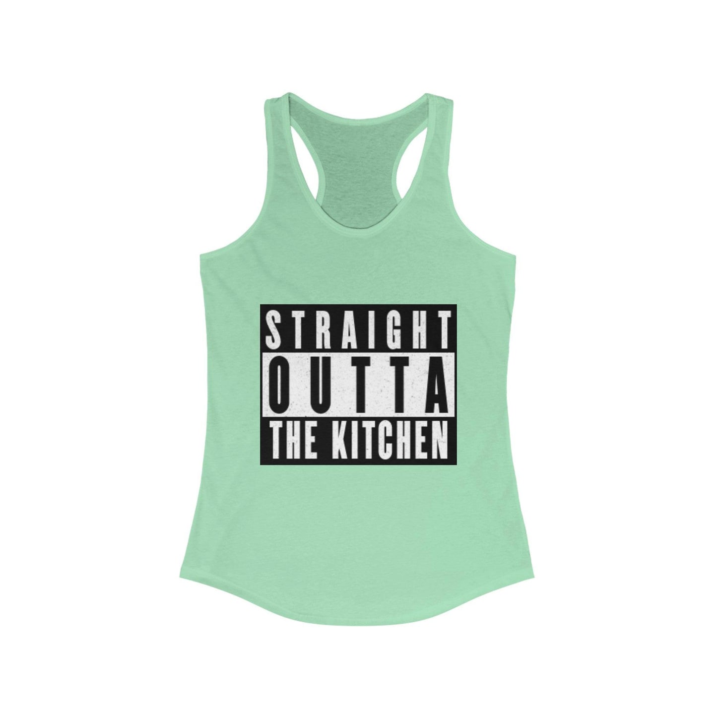 "Straight Outta The Kitchen" Women's Ideal Racerback Pickleball Tank | Lightweight for Active Pickleball Lifestyle | 6 Sizes, 17 Colors