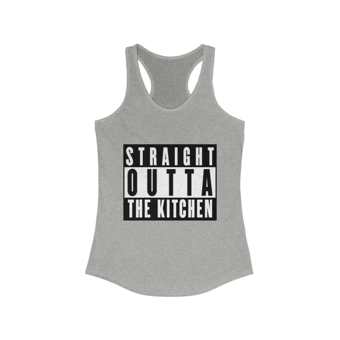 "Straight Outta The Kitchen" Women's Ideal Racerback Pickleball Tank | Lightweight for Active Pickleball Lifestyle | 6 Sizes, 17 Colors