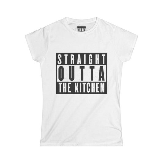 "Straight Outta The Kitchen" Pickleball Women's Softstyle Tee – Super Soft, Lightweight, Athletic Fit