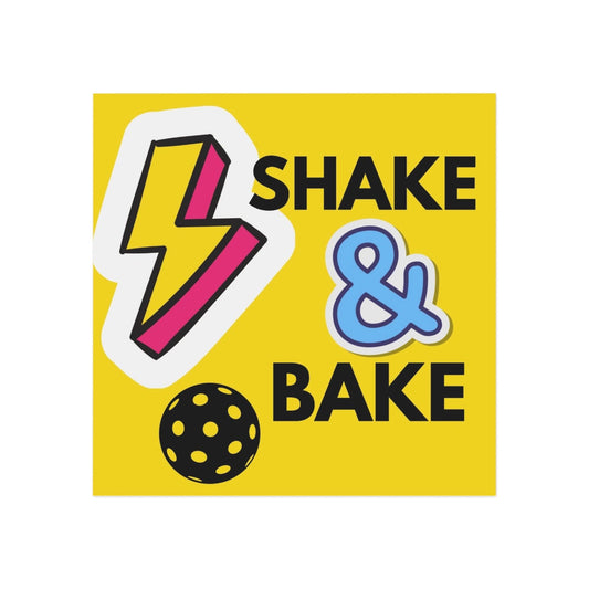 "Shake & Bake" Square Pickleball Magnets, Indoor\Outdoor, 2 Sizes