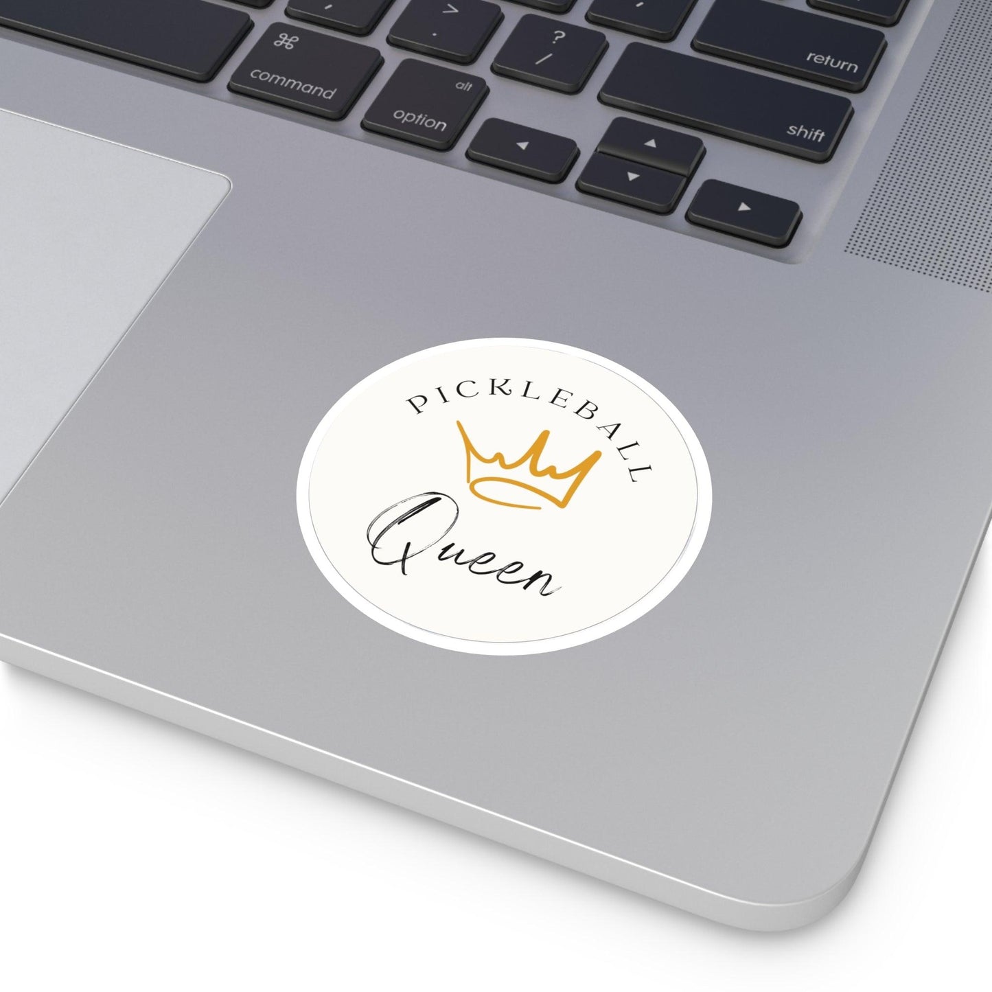 "Pickleball Queen" Round Pickleball Stickers - Durable Vinyl for Indoor & Outdoor Use - 5 Sizes Available
