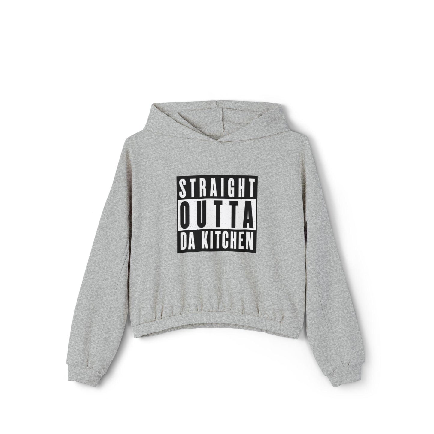 "Straight Outta Da Kitchen" Women's Cinched Bottom Pickleball Hoodie | Mid-Length, Oversized, Cozy | 4 Sizes, 4 Colors
