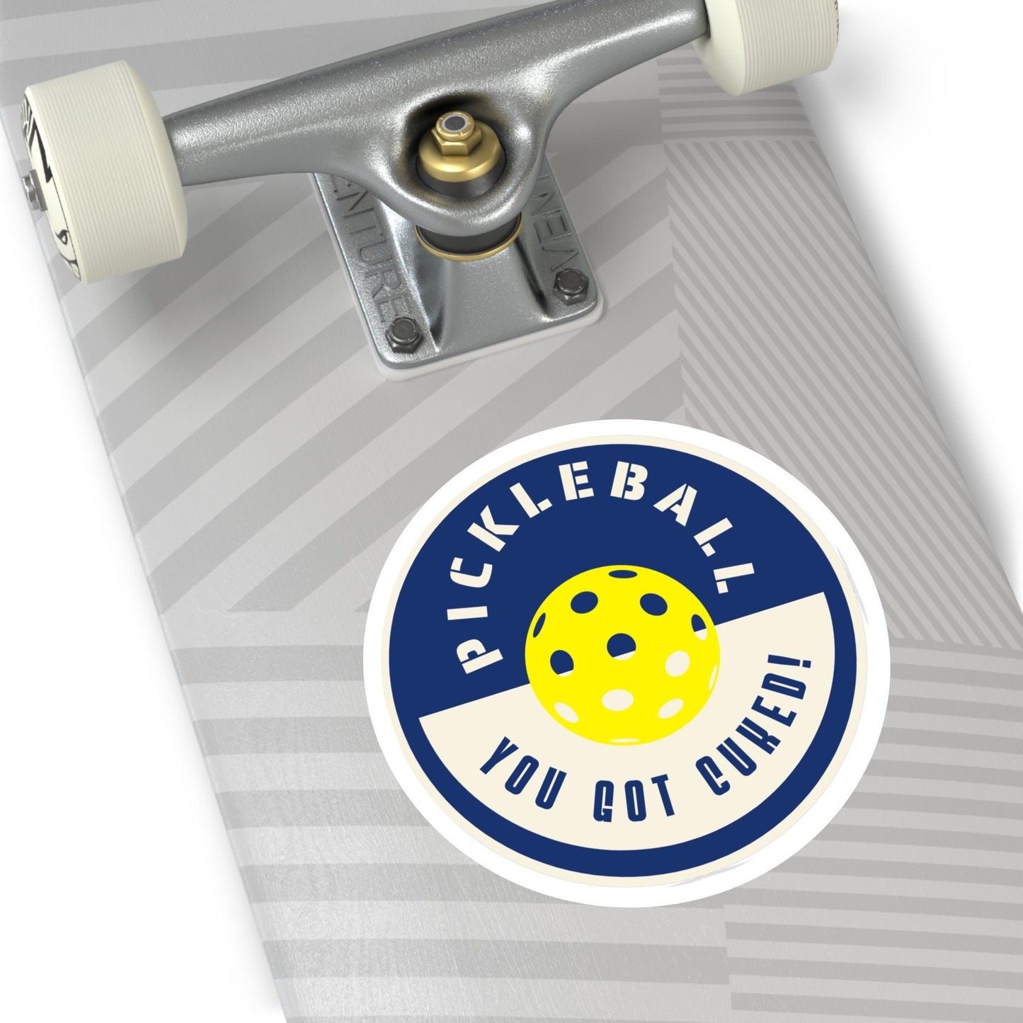 "Pickleball - You Got Cuked!" Round Pickleball Stickers - Durable Vinyl for Indoor & Outdoor Use - 5 Sizes Available