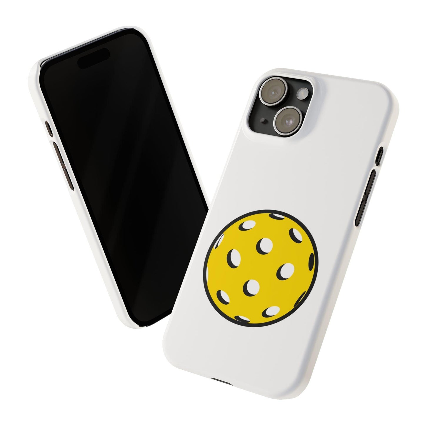 Simple Pickleball Slim Phone Case | White | Fits iPhone 15 and iPhone 14 Models