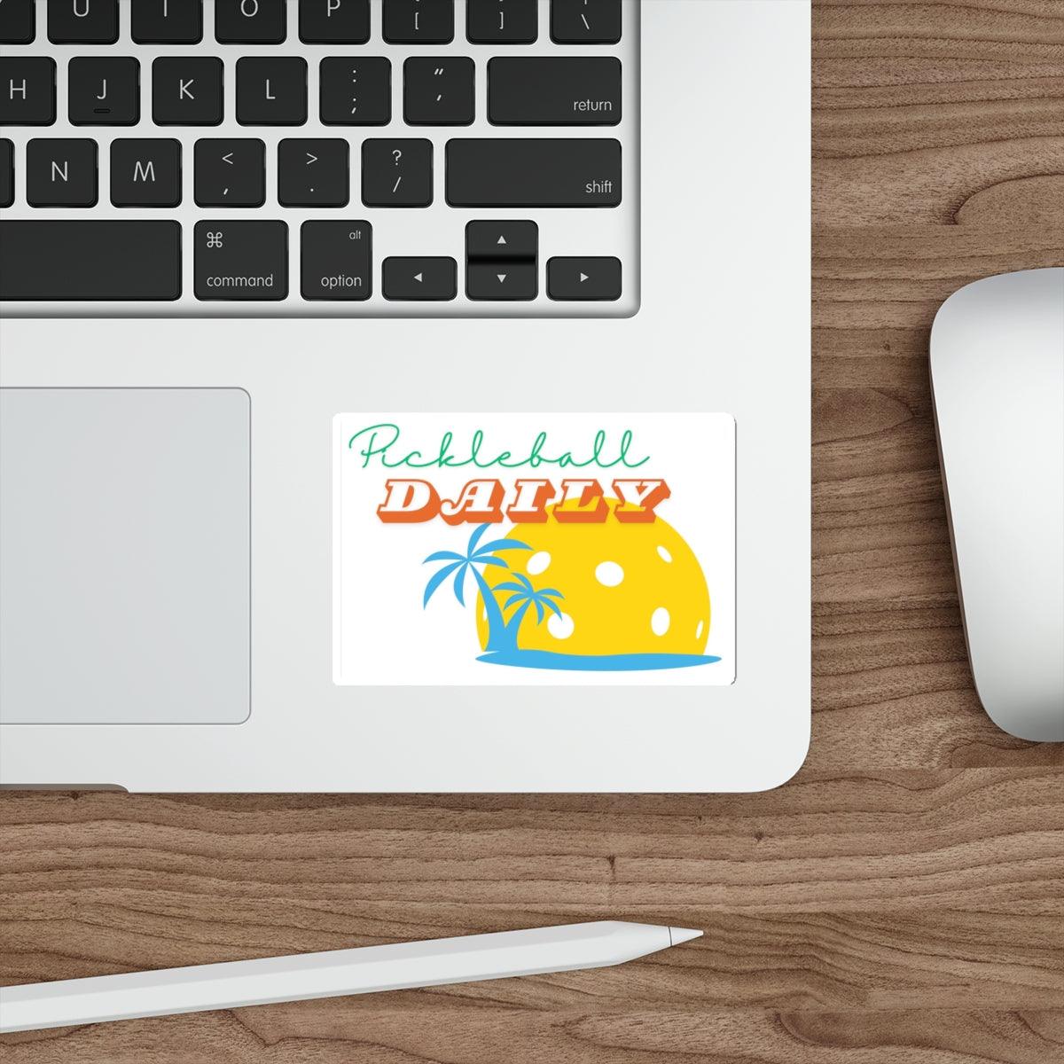 "Pickleball Daily" Die-Cut Pickleball Stickers - Durable Vinyl for Indoor & Outdoor Use - 5 Sizes Available