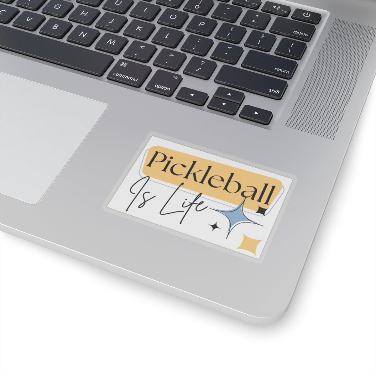 "Pickleball is Life" Kiss-Cut Vinyl Stickers – Perfect for Water Bottles, Laptops & More | 4 Sizes Available