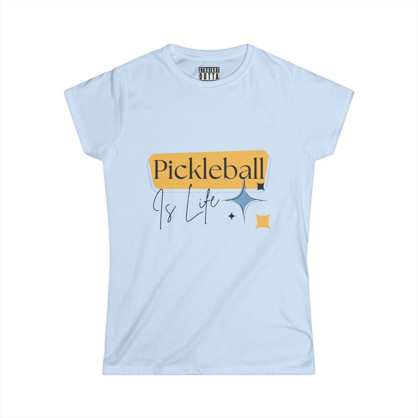 "Pickleball is Life" Women's Softstyle T-Shirt – Premium Cotton, 15 Colors, S-XXL