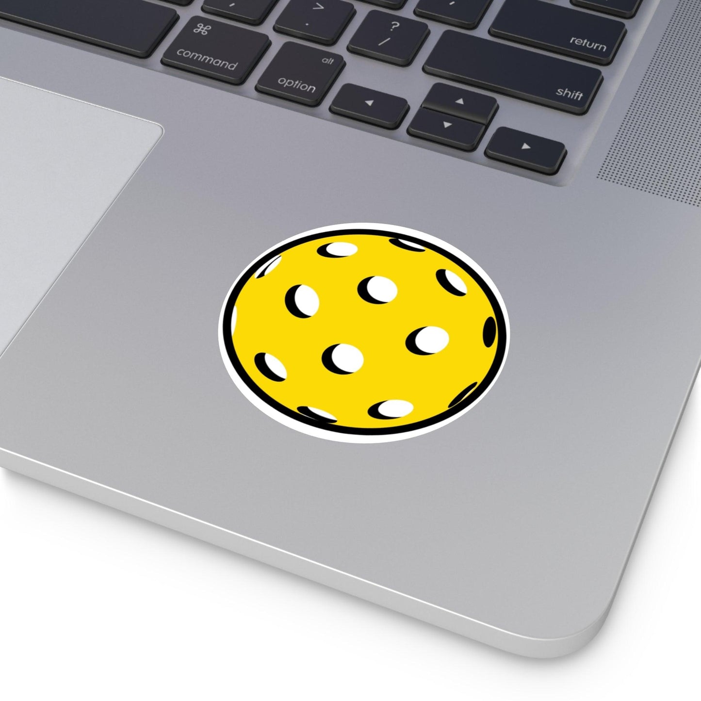 Round Yellow Pickleball Stickers | 2" to 6" Vinyl Decals | Water-Resistant, Scratch-Proof, Easy-Peel