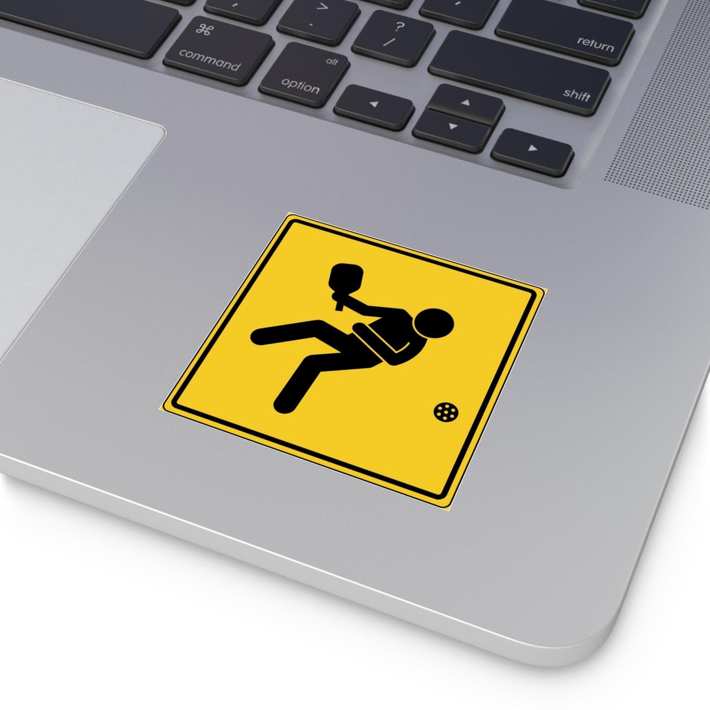 Pickleball Road Sign Square Pickleball Stickers, Indoor\Outdoor, 5 Sizes
