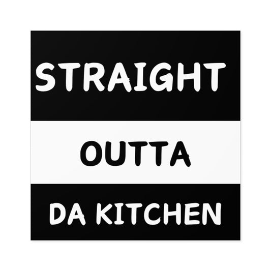 "Straight Outta Da Kitchen" Pickleball Sticker | Durable Vinyl Decal for Paddles, Bottles, Laptops, Cars | Available in 2" to 6" Sizes | Indoor/Outdoor Use
