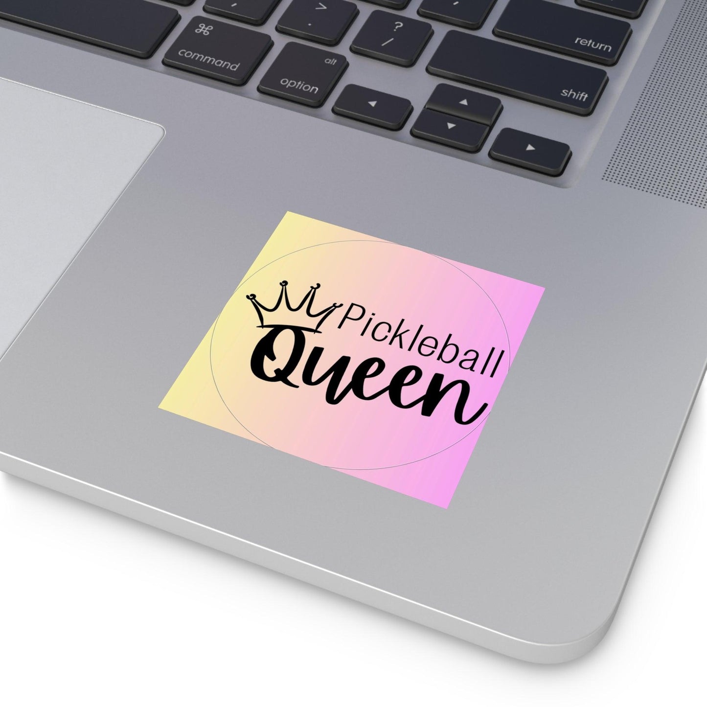 "Pickleball Queen" Square Pickleball Stickers, Indoor\Outdoor, 5 Sizes