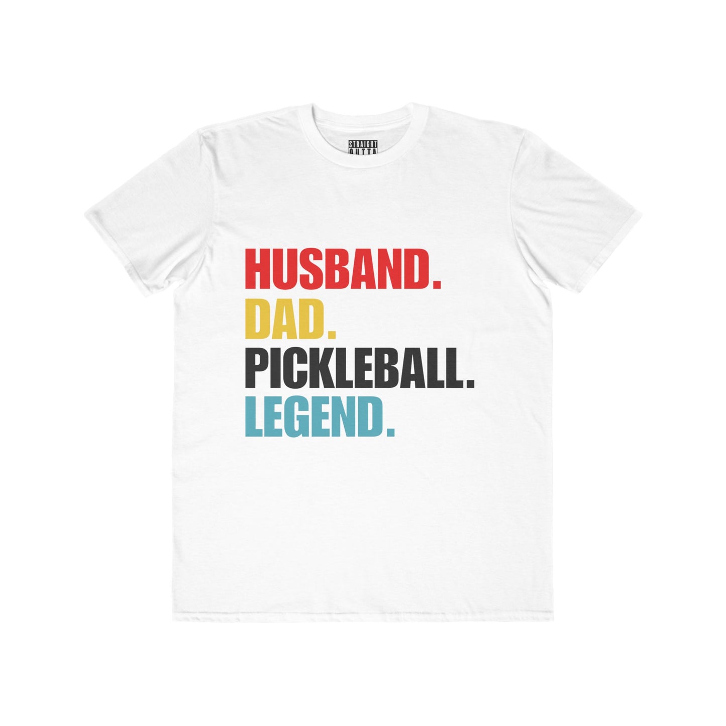 "Husband.  Dad.  Pickleball Legend" Pickleball Men's Fashion Tee – Super Soft, Lightweight, Athletic Fit
