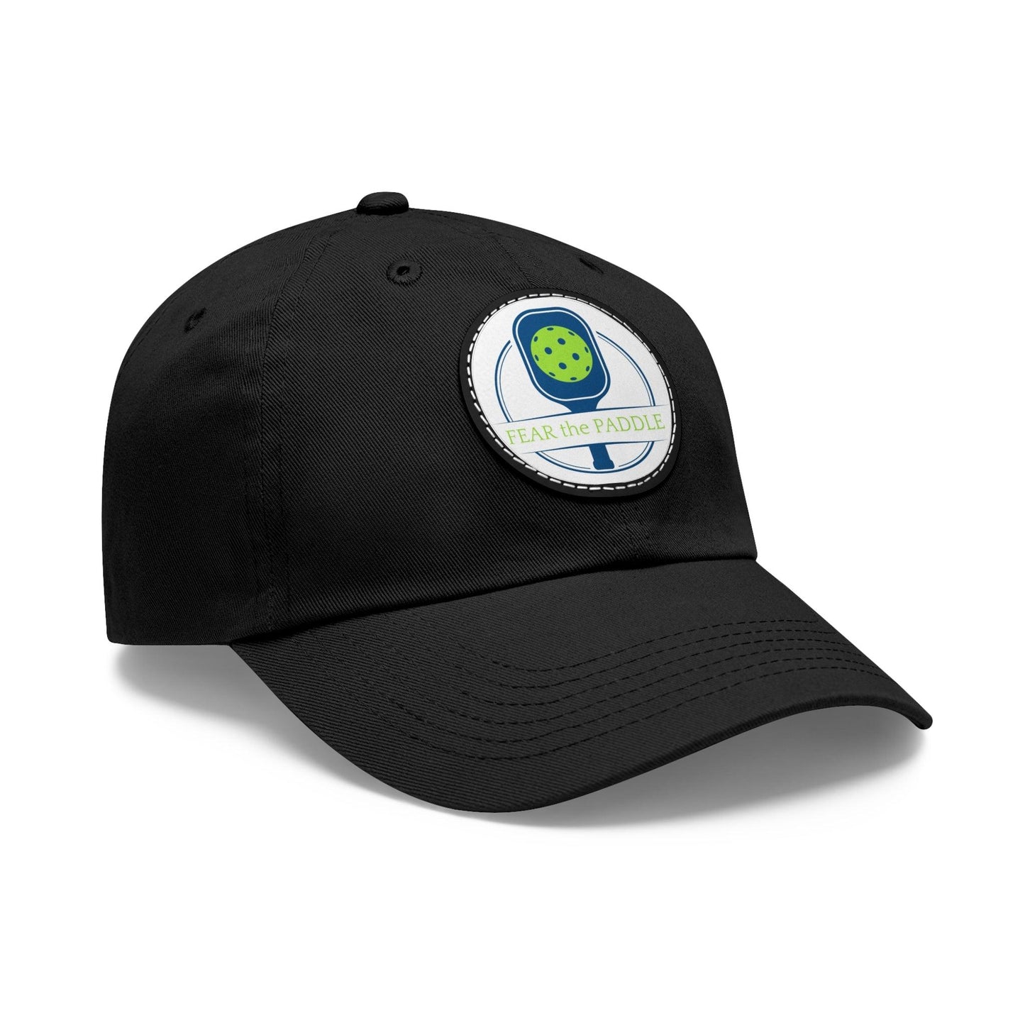"Fear the Paddle" Pickleball Dad Hat with Round Leather Patch