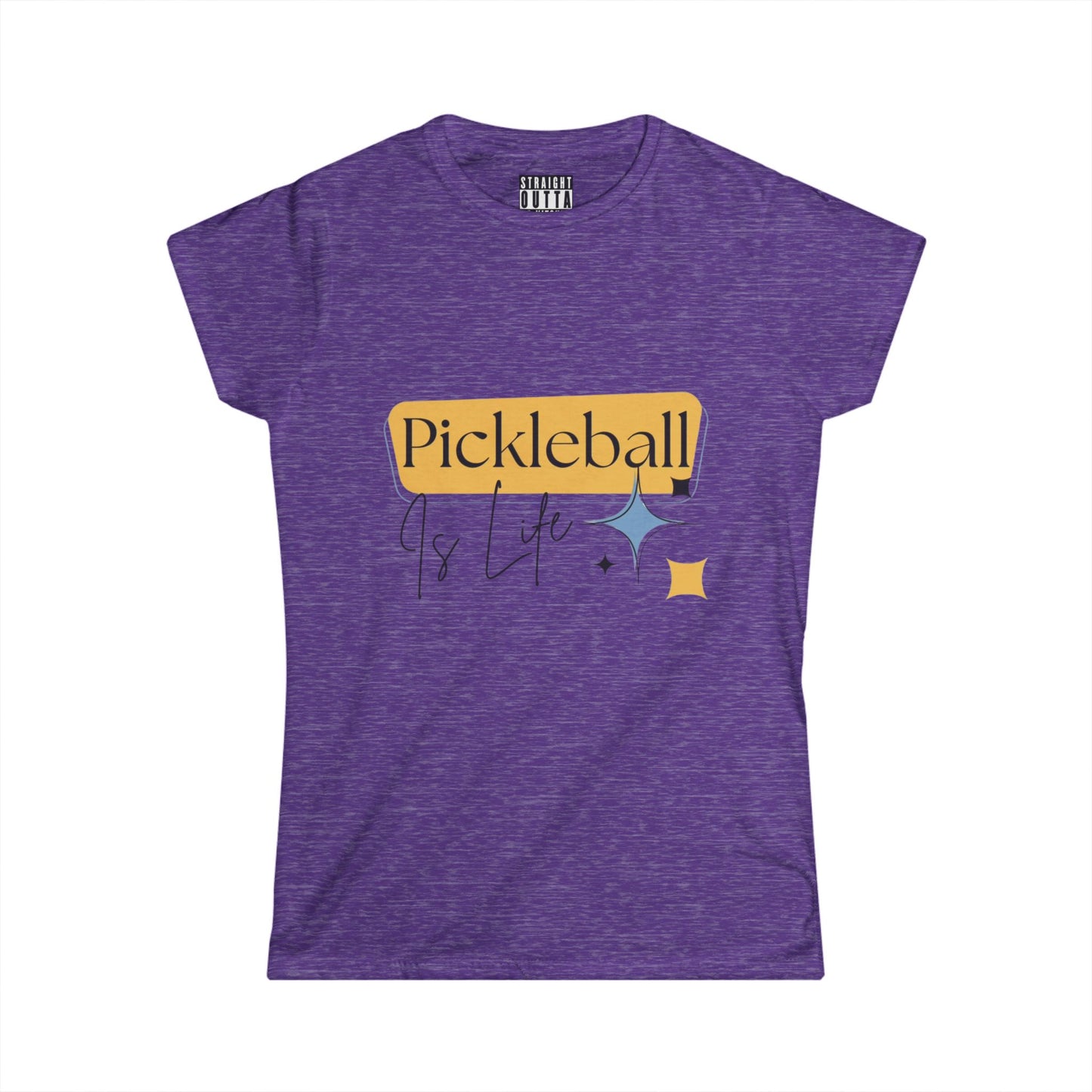 "Pickleball is Life" Women's Softstyle T-Shirt – Premium Cotton, 15 Colors, S-XXL