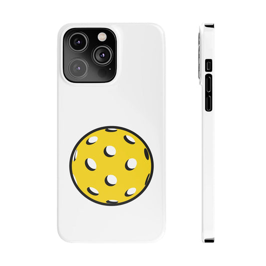 Simple Pickleball Slim Phone Case | White | Fits iPhone 15 and iPhone 14 Models